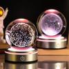 Kristallkugel-Nachtlichter, leuchtender Planet, Galaxie, Astronaut, 3D-RGB-Mond-Tischlampe, Atmosphärenlampe, Tischdekoration, Kindergeschenke