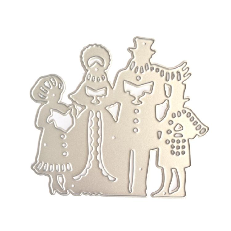 1Set Four Human Metal Cutting Dies DIY Stamps Embossing Scrapbooking Decoration