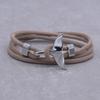 Anchor Style Jewelry Ocean Silver Color Whale Tail Charm Bracelet 2-3 Laps Adjustable Rope Bracelets for Men Women Gifts