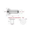 T316 Stainless Steel Cable Railing Protective Sleeves 1/8" Marine Grade Cable Railing End Cable Railing Receiver