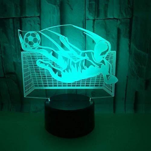 XM7922-Hmnzxy Nouveau Football 3D Veilleuse Colorée Tactile Télécommande Usb 3D Led Petite Lampe De Table Décorative