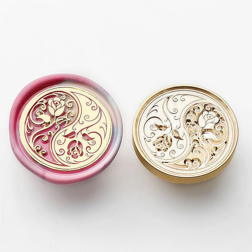 Wax seal stamp head, elegant vintage relief seal set, complete with envelopes, scrapbooking supplies, sealing wax beads
