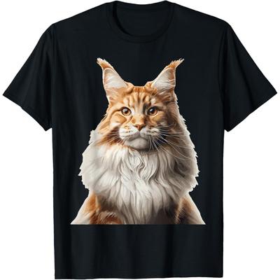 Maine Coon Cat Elegant Feline T-Shirt for Men Women Kids