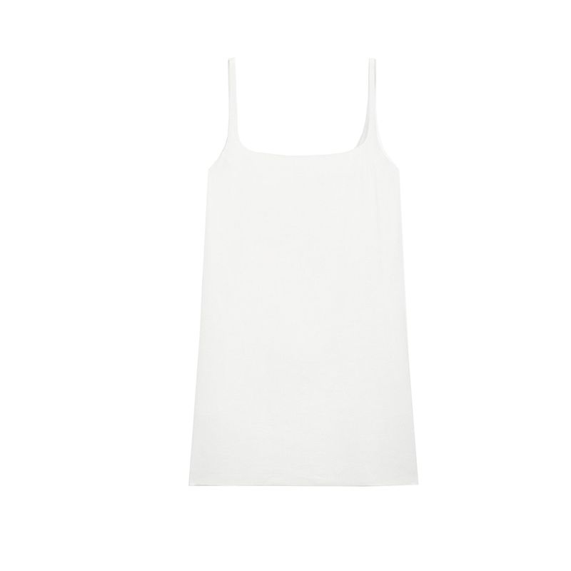 MD Summer New Arrival Women's Clothing Vacation Style Creamy-white Square Collar Open Back Sling Dress Vest Dress 6620530