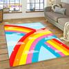 Rainbow 3D Colour Illusion Cartoon Rug Carpet for Living Room Bedroom Home Decor,Floor Mat Non-slip Decoration for Sofa Doormat
