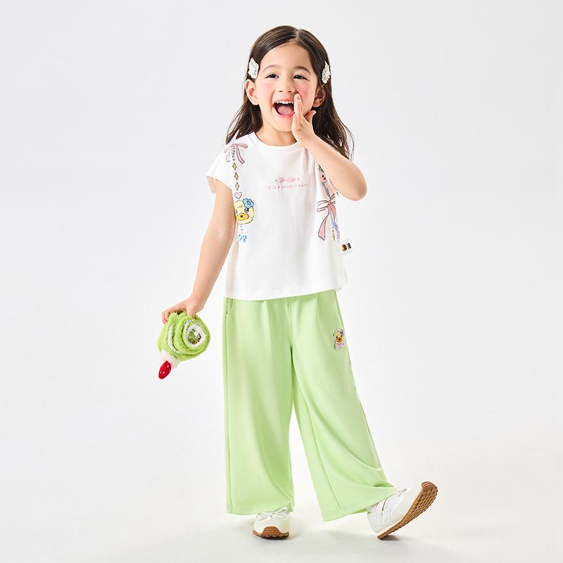 B. Duck children's clothing with playful print design for summer 2026 fashion short sleeved T-shirt