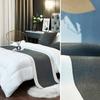Nordic Cotton Linen Bed Runner Luxury Printing Embroidery Bed Flag Throw for Hotel Home Wedding Bedding Decor Bed Tail Towel