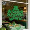 Happy St. Patrick's Day Hanging Sign Glitter Green Home Door Party Festival Wall Lucky Decoration Irish Clover Shamrock Dec N2T3