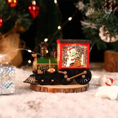Vánoční vlak 2025 Křišťálová koule Hudební skříňka Santa Claus Sněhulák Dekorace Ozdoba Dárek nové Vánoční dárky, suvenýry
