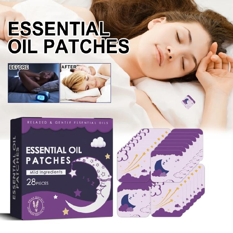28 Pieces Comfortable Sleep Patches With Essential Oils Muscle Relaxation Patches For Quick Sleep And Stress Relief