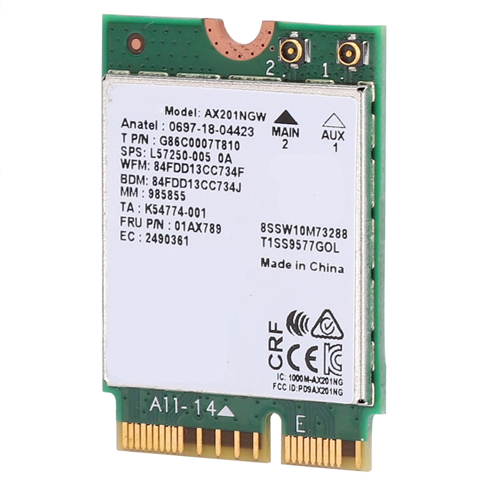 

Мережева карта для Intel AX201NGW WIFI 6 Gigabit 2400M M.2.CNVio2 Інтерфейс для Bluetooth 5.0