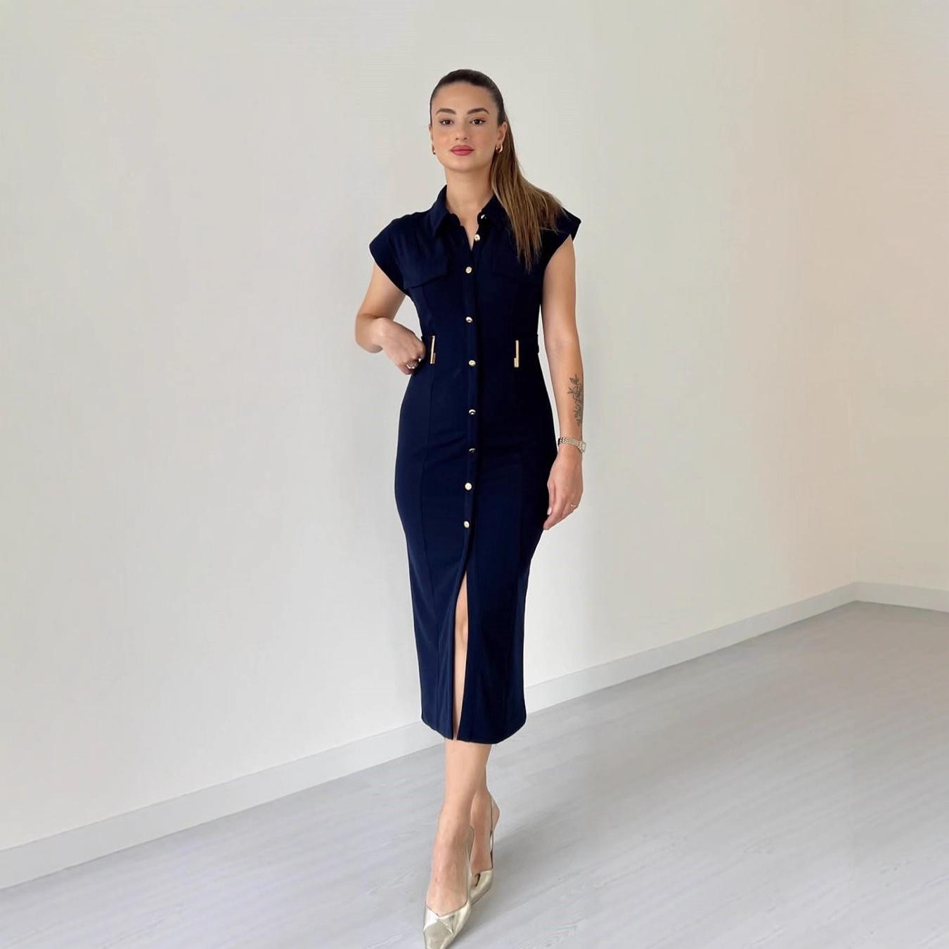 

2025 European-American Middle Eastern Summer Cardigan: Waist-Cinching, Slit Fairy Skirt S