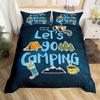 Camping Adventure King Queen Duvet Cover Equipment Hatchet Log Bedding Set Campfire Shovel Quilt Cover Polyester Comforter Cover