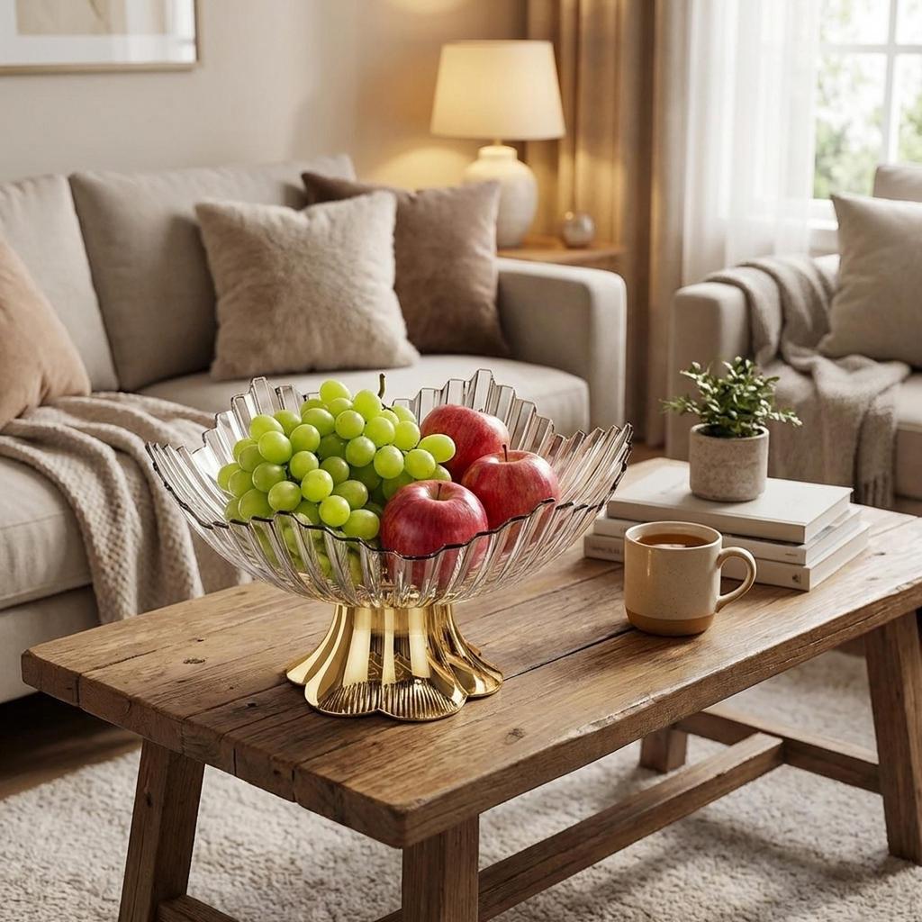 Fruit Bowl On A Pedestal, Practical And Versatile Storage Bowl, Decoration for Home, Office, Party,