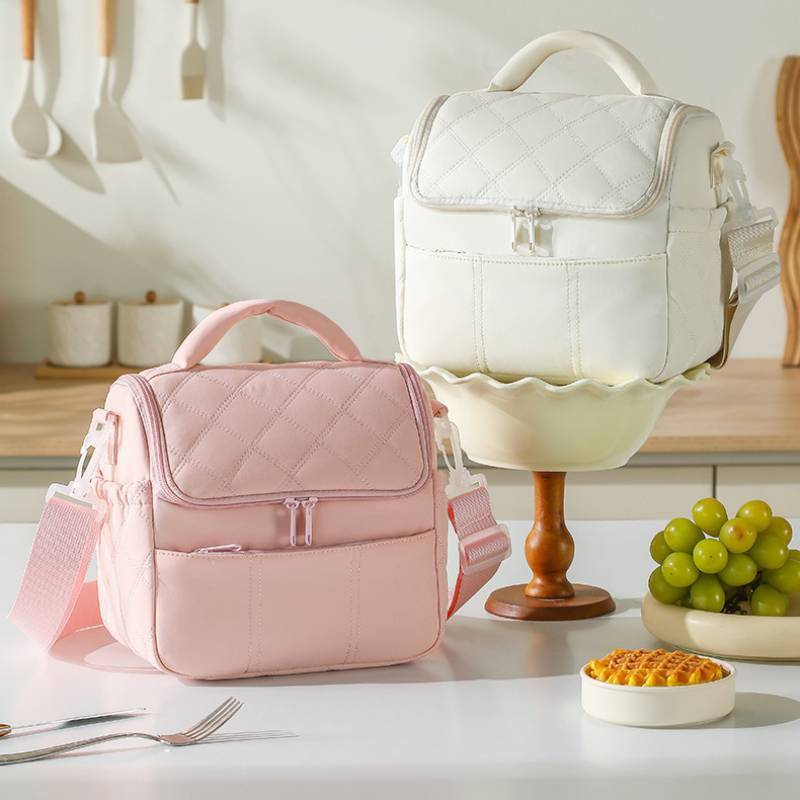 Borsa termica moderna in tessuto Oxford per il pranzo per impiegati e studenti