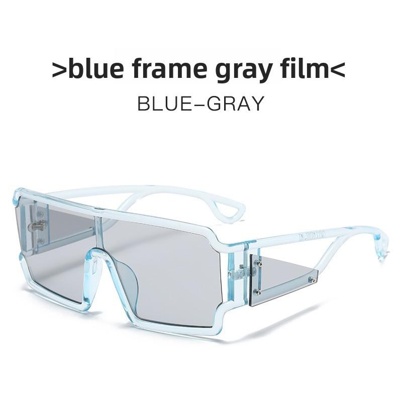 Futuristic Geometric Square Sunglasses With Uv400 Protection For Fashion Streetwear