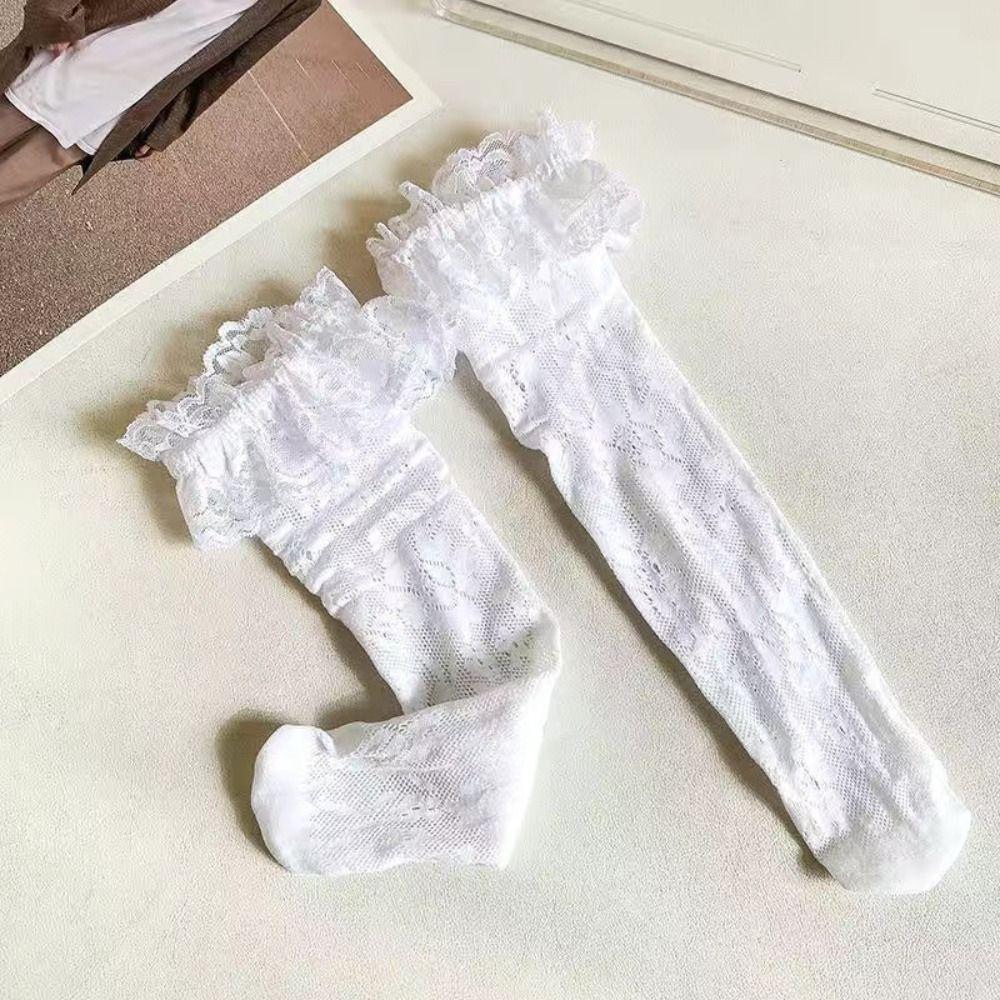 Mesh Lolita Sock Cotton Spandex Girl Long Socks Baby Dress Hollow Mesh Socks