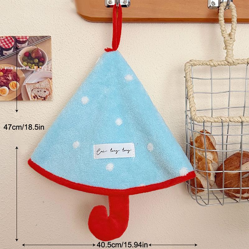 Супер Впитывающее Милое Маленькое Зонтичное Коралловое Флисовое Ручное Полотенце Бытовые Подвесные Полотенца Кухня Ванная Комната Детские Ручные Полотенца