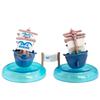 One Piece blind box 1-8pcs Anime Ship Figure Luffy Model Toy kawayi Mini Boat Pirate Ship Navy Going Merry Boat  Assembled Model