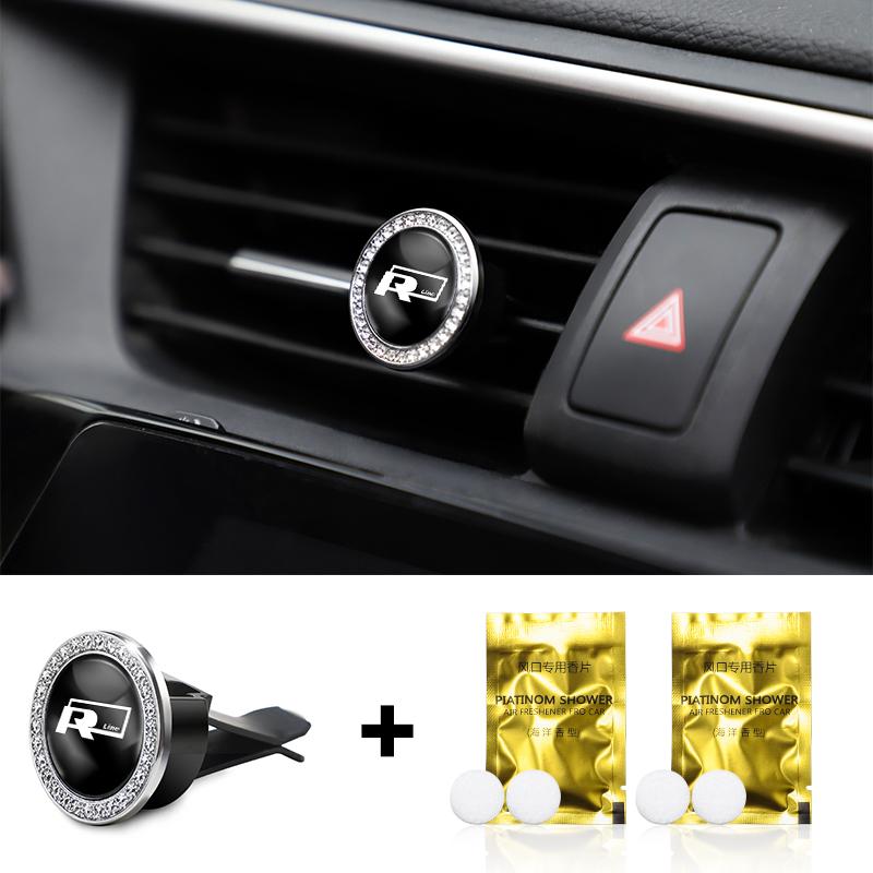 F1Car Air Outlet Aromatherapy Clip Perfume Diffuser Auto Interiors For Volkswagen VW RLine R GTI Golf Amarok T5 ID3 Tiguan Caddy