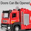 Feuerwehrauto-Modell im Maßstab 1/32, Spielzeugauto, Metalldruckguss, Lichtmusik-Simulation, Sprührettungsfahrzeugmodelle für Kindergeburtstagsgeschenke