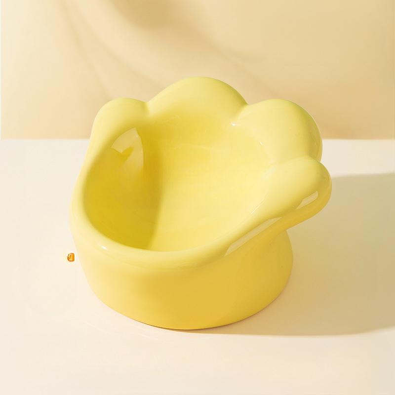 Cat Cute Cute Cartoon Simple Cat Claw Cat Bowl Small and Medium-sized Dog Bowl Feeding Drinking Bowl Pet Bowl Supplies