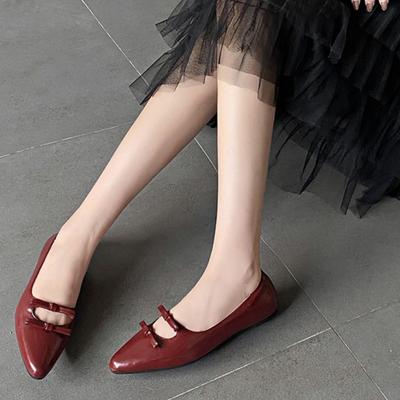 Fashion Autumn Women's Pointed Toe Ballet Flats Shoes New Fashion Shallow Slip On Dress Shoes for Women Single Shoes Women's Loafers