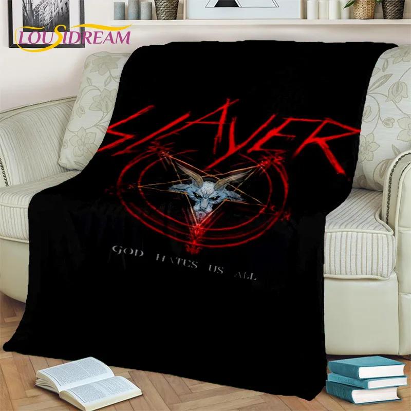 Heavy Metal Band Slayer Rock Blanket,Soft Throw Blanket for Home Bedroom Bed Sofa Picnic Travel Office Rest Cover Blanket Kids