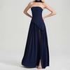 2026 Women's Clothing Fashionable Temperament Pure Color Pleated Split Dress
