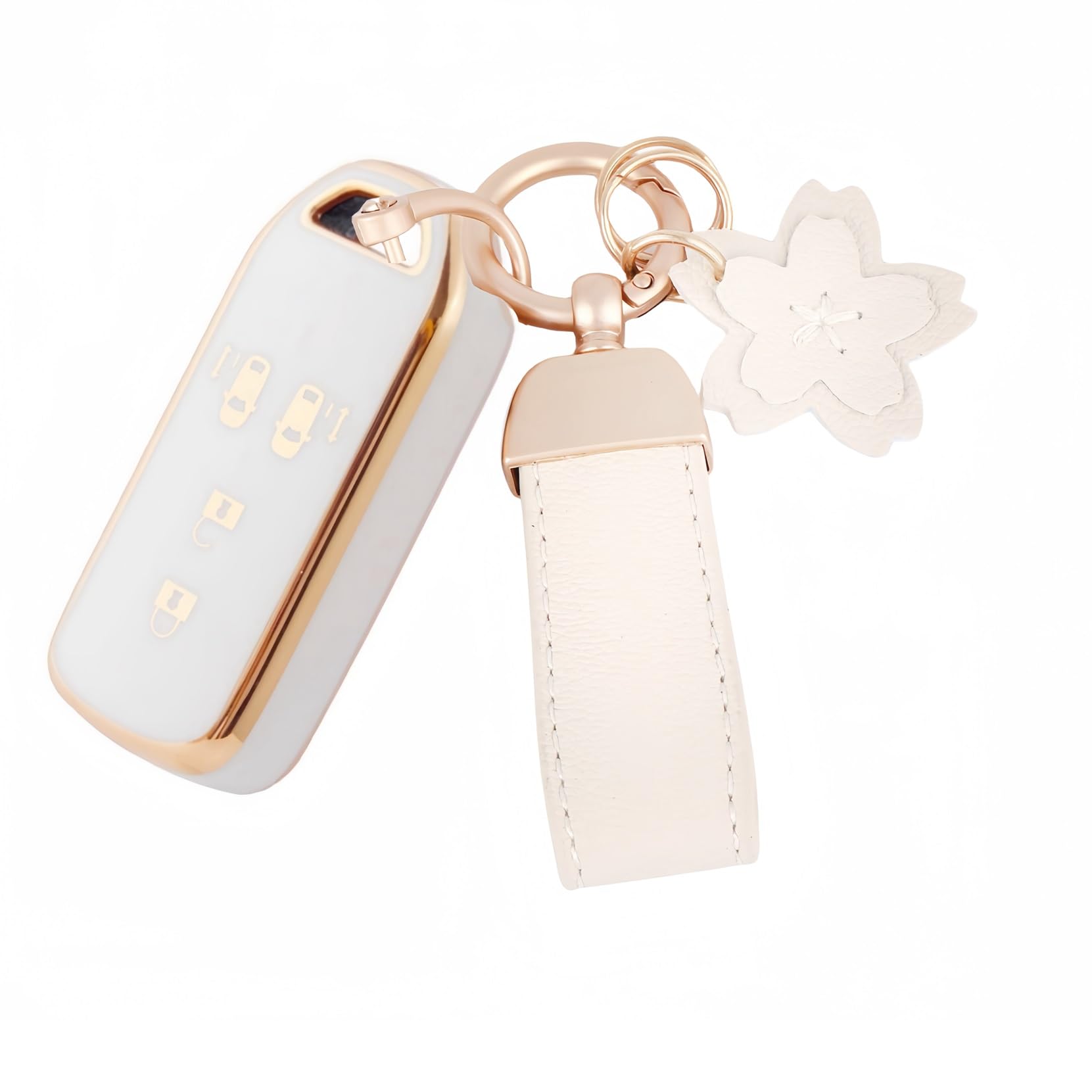 

[Nacalikeey] NBOX Key Case Sakura Key Case Custom N-VAN JF1 JF2 JF3 JF4 Sakura бежевый