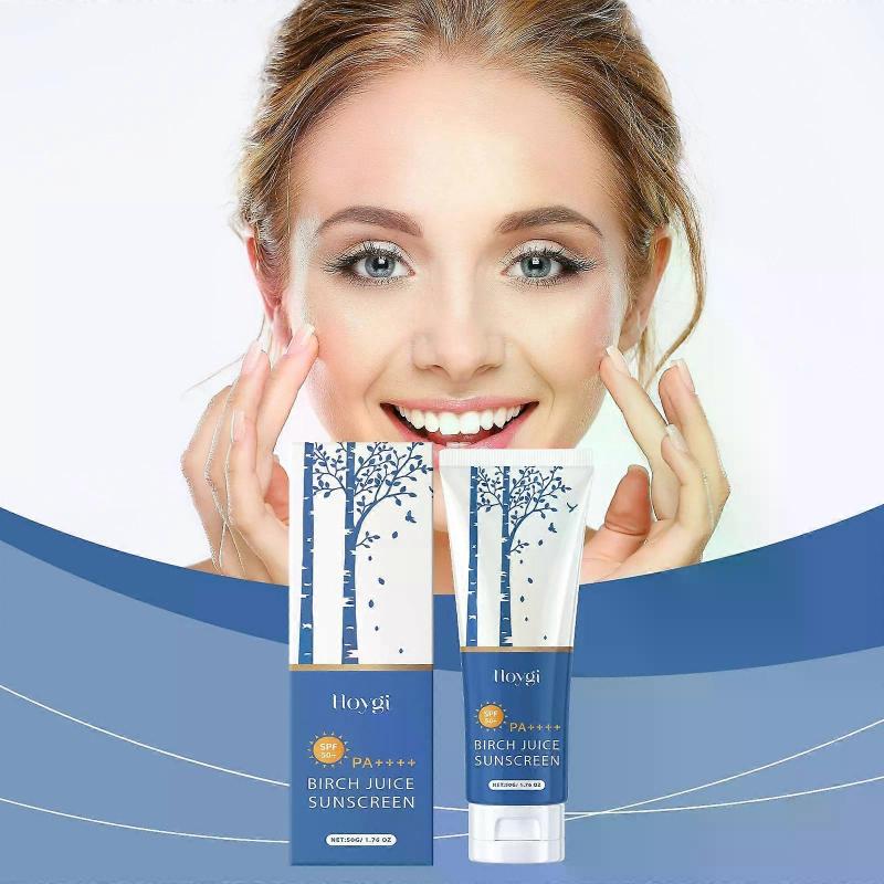 Birch Juice Feuchtigkeitsspendende Sonnencreme, verbesserter Lichtschutzfaktor 50+, wasserfest und nicht fettend