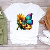(Asian Size)  Print Lady T Shirt Trend Butterfly Trend 90s  Fashion Women Clothing Casual Top Short Sleeve Tee Female Graphic T-shirts