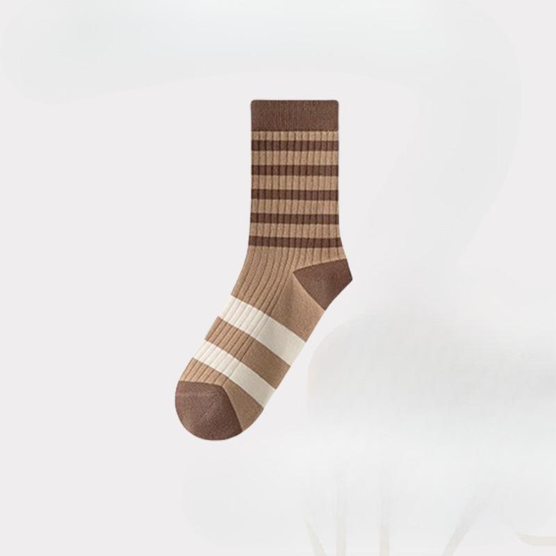 Pure Cotton Socks, Women's Spring and Autumn Mid-calf Socks, Breathable, Sweat-absorbing, Deodorizing Postpartum Socks, Anti-pilling Pile Socks
