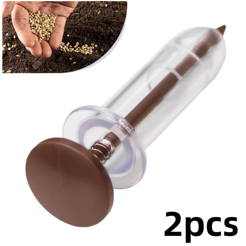 2Pcs Garden Sower Planter Mini Manual Seeder Dispenser For Seeding Flower Pot Flower Bed Gardening Seeder Tool