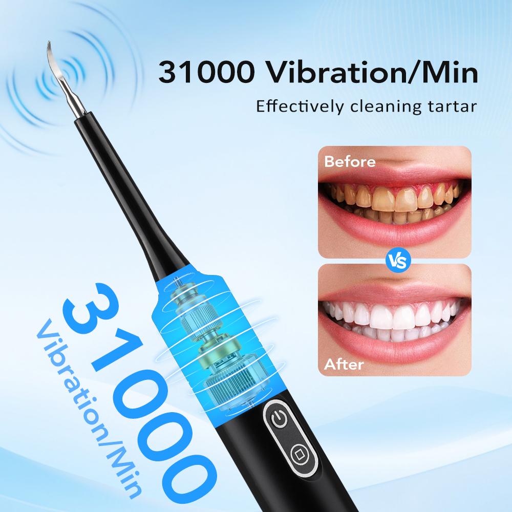 Electric Dental Scaler Tartar Calculus Remover 5 Mode Portable Toothbrush Vibration Sonic Tooth Cleaner Teeth Whitening Cleaning