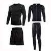 Men's Quick-Dry Basketball Compression Sportswear Set - 3 or 4 Pieces for Autumn/Winter Running