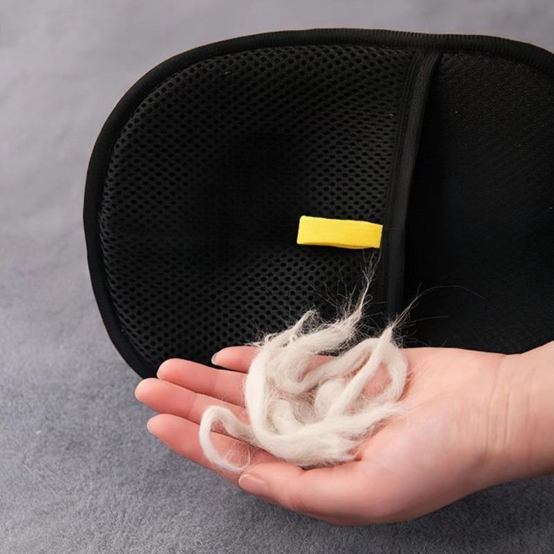 Pet Static Hair Removal Gloves - Bidirectional Bristle Brush for Detangling and Hair Collection - Cat and Dog Gloves - Ideal for Cleaning Cat Hair