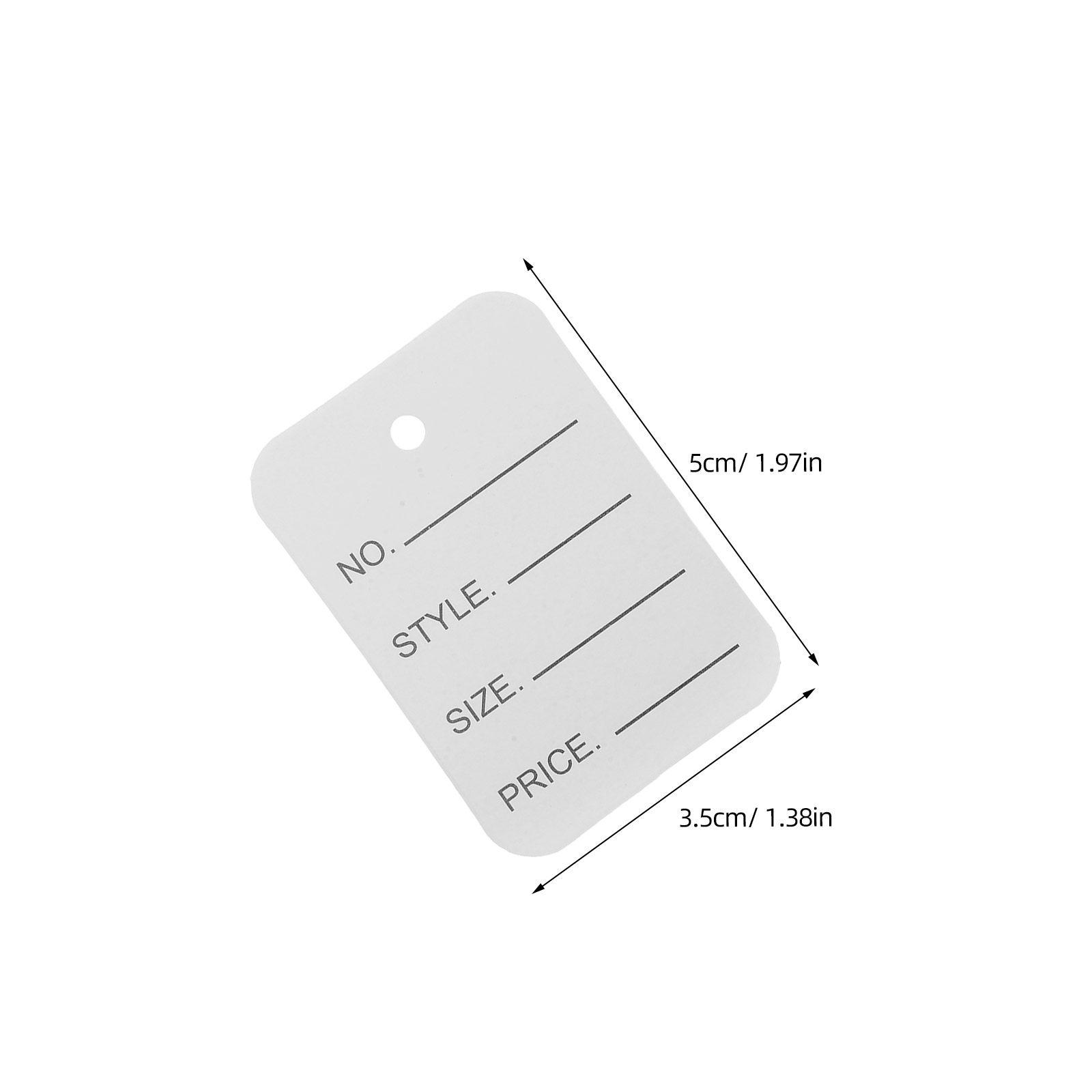 

100Pcs Clothes Hanging Price Tags Blank Paper Labels Writable for Retail Clothing Store Merchandise Display Shirt Tags белый