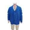 Herbst Winter Herren Cardigan Einfarbige Langarm Slim Fit Strickpullover Mantel Lässige Strickjacke