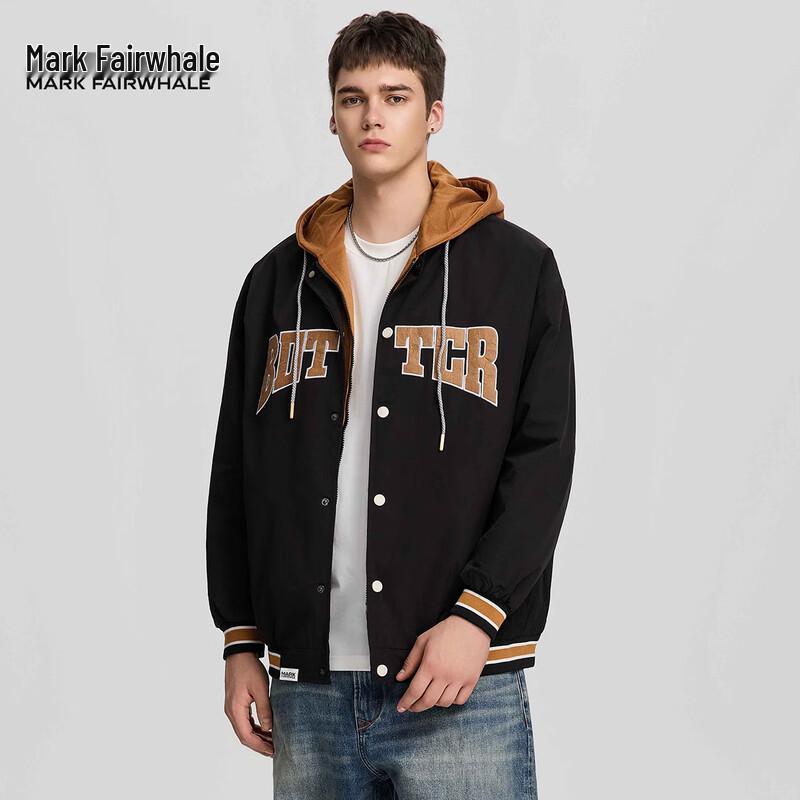 

Mark Fairwhale Men s Hooded Baseball Jacket 2XL
