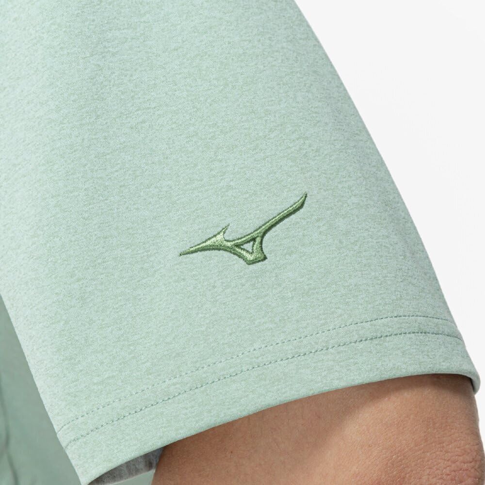 Mizuno Baseball T-Shirt, Unisex, 12JACT81, Frosty Green, Size M, Exclusive to Mizuno Direct Stores