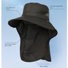 New Face Neck Protection Beach Cap Detachable Anti-UV Bucket Hat All-directional Breathable Sunscreen Hat Spring Summer