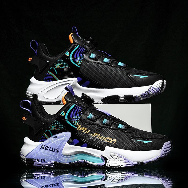 Sneakers 2024 New Microfiber Leather Wear-resistant Heightening Casual Trendy Shoes Rubber Sole Basketball Shoes Men and Women the Same Couple