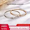 Light Luxury Rhinestone Bangle for Women – Niche Design, Versatile Fashion Bracelet for Daily Wear