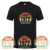 December Of 1972 T Shirt September October November Tops Short Sleeve January February March April May June July August Dy030