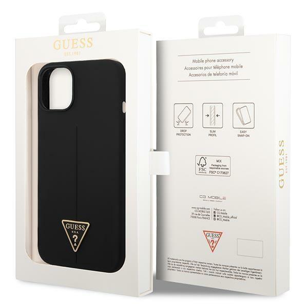 Guess Guhcp14Msltgk Iphone 14 Plus / 15 Plus 6.7 Czarny/Black Hardcase Silicone Triangle