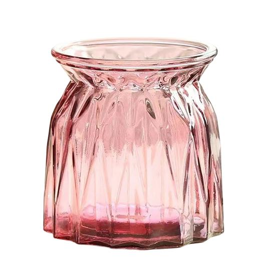 Glass Bud Vase Small Clear Flower Vase for Centerpiece Vintage Decorative Vase for Wedding Party Baby Shower Dining Table Decor