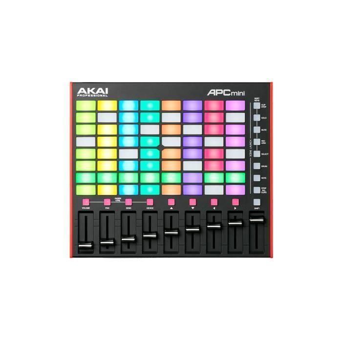 Clavier maître - AKAI PROFESSIONAL - APCMINIMK2 - 8x8 pads - 9 faders - Contrôleur USB compact