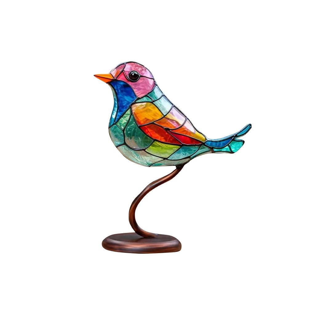 Bird Home Ornament Glass Color Handicraft Handmade Creative Gift Ornament Metal Ornament