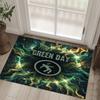 Green Day Design Kristall Samt Teppich Gemütlich Nicht?Rutschfester Teppich mit Aufdruck für Schlafzimmer Wohnzimmer Eingang
